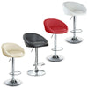 PU Leather Breakfast Bar Stool Swivel Kitchen Chrome Metal Base with Gas Lift