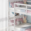 OLIVER WHITE WOODEN BUNK BED WITH TRUNDLE SINGLE