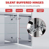 Bluetooth Bathroom Mirror Cabinet With LED Lights Shaver Socket Demister 600x630