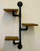 Industrial Pipe&Wood Shelf Wooden Book Shelving Unit Wall Mounted Shelves UK MU#