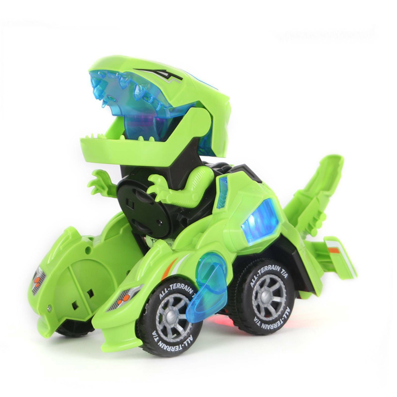 Transforming dinosaur cheap led car uk