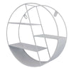 Vintage Metal Wall Shelf Industrial Round Storage Display Rack Home Decor UK