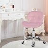 Pink Velvet Swivel Dressing Chair Office Computer Desk Chair Lift Home Office UK