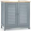 VonHaus Under Basin Sink Bathroom Cabinet Grey Storage Unit Cupboard w/ Shelves