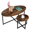 Coffee Tables Set of 2 End Table Industrial Side table Oval Living Room Tables