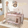 3 in 1 Baby Crib Bassinet Bed Infant Changing Table Foldable Toddler Playpen
