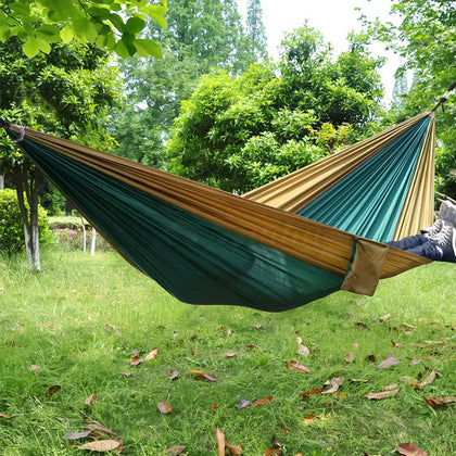 Double Person Parachute Nylon Hammock Outdoor Travel Camping Swing Hanging Bed