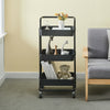 3 Tier Slim Kitchen Storage Trolley Cart Rack Tray Shelf Rolling Wheel W/ Handle