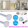Adjust Telescopic Shower Curtain Rail Extendable 125-220cm Pole Rod Bath Chrome