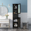 Bathroom Tall Cabinet Slim Freestanding Storage Organizer Cupboard 2 Doors