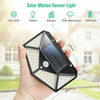100 LED Solar Powered PIR Motion Sensor Outdoor Garden Light Security Flood Lamp
