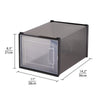Mondeer 8/12 pcs Stackable Shoe Organiser Boxes Shoe Cabinet Transparent/Black