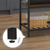 Industrial Kitchen Island Vintage Storage Table Rustic Metal Large Shelf Cabinet