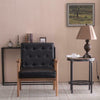 Black Solid Wood PU Tub Chair Armchair Lounge Living Dining Room Office Cafe