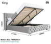 Ottoman Bed Small Double King Size Storage Gas Lift Up Velvet Bed Frame Bedroom