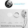 SHOWER HEAD HIGH PRESSURE CHROME WATER SAVING TURBO BATH BATHROOM UNIVERSAL FIT