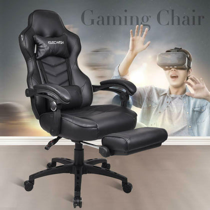Executive Office Racing Gaming Chair Adjustable Swivel Computer Desk Recliner PU