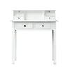 Dressing Table Wood Vanity Makeup Desk with 4 Storage Drawers and Shelves White