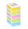 Mini Desktop Plastic Drawers Storage Draw Tower 5-Tier Table Unit Office Home