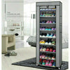 Shoe Rack 10 Tier Cabinet Storage Organiser Stand Shelf 27 Pairs Dustproof grey