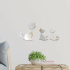 Walplus Cat Mirror Wall Stickers Art Living Room Home Decorations