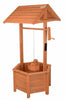Garden Wooden Wishing Well Bucket Planter Plant Flower Pot Patio Ornament