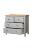 Eaton Grey Bedroom Chest of Drawers 2+2 4 Drawer Storage Cabinet Furniture