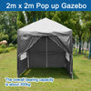 Pop-up Gazebo 3x3M 2x2M Heavy Duty Canopy Garden Party Tent Waterproof w/Sides