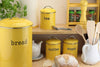 Set of 4 Rnd Tea,Coffee & Sugar & Bread Bin Storage Canisters Jars, In 3 Colours