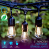 49 Ft Festoon Light Outdoor Lighting Garden String Main Heavy Duty UK Stock
