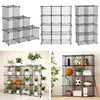 6/8/12 Cube Storage Shelf Rack DIY Wire Grid Bookcase Cabinet Organiser Display