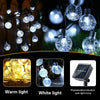 100-20LED SOLAR POWERED RETRO BULB STRING LIGHT GARDEN OUTDOOR FAIRY SUMMER LAMP