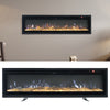 60'' Electric Wall Mounted 9 Flame Fire LED Fireplace Heater with Remote Control