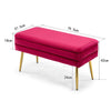 VELVET STORAGE OTTOMAN BENCH FOOTREST CHEST BEDROOM LIVINGROOM STOOL