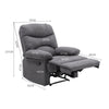 Manual Recliner Armchair PU/Velvet Sofa Reclining Chair with Adjustable Footrest