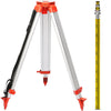 VEVOR Aluminium Tripod & 5m Survey Levelling Staff for Laser Level 1.65m Tripod