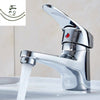UK Modern Bathroom Taps Basin Sink Mono Mixer Chrome Cloakroom Tap with 2 Hoses