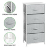Fabric Chest of Drawers Cabinet Storage Unit Bedside Table w/ 2/3/4/5 Drawers UK