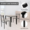 Dining Table and Chairs Set Wooden Steel Frame 2/4 Seat Modern Kitchen Set Grey