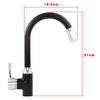 Swivel Spout Kitchen Sink Mixer Taps LED Colors Hand Spray Faucet Pull Out