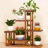 5Tier Solid Wood Plant Stand Flower Pot Shelf Balcony Holder Rack Anti-Corrosion