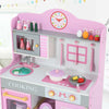 Pink Wooden Pretend Play Toy Kitchen for Kids Role Play Imaginative Playtime Set