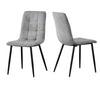 Set of 2 Faux Matte Suede Leather Dining Chairs home & restaurants Henri