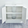 Under Sink Cabinet Cupboard Unit Double Doors Storage Bathroom White Furniture