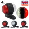 4 Red White Corner Side Marker LED Lights Outline Lamp Truck Trailer Van Bus 12V