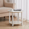2 Tiers Coffee Table Sofa Side End Modern Tea Desk Storage Shelf for Living Room