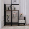 Vintage Industrial Bookcase Rustic Storage Cabinet Tall Shelf Metal Display Unit