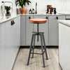 Vintage Bar Stool Metal Wooden Industrial Retro Seat Kitchen Pub Counter