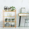 4 Tier Bamboo Storage Rack/Shelving Wire Shelf Kitchen/ Balcony/Office Unit 99cm