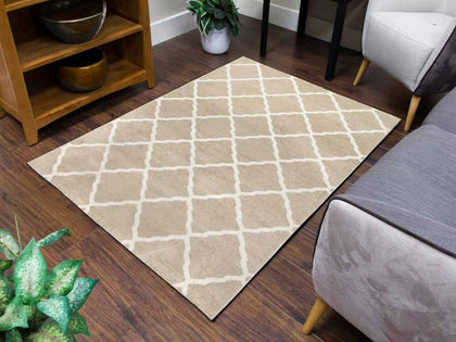 New Light Beige Cream Moroccan Trellis Modern Small Extra Large Rugs Long Runner